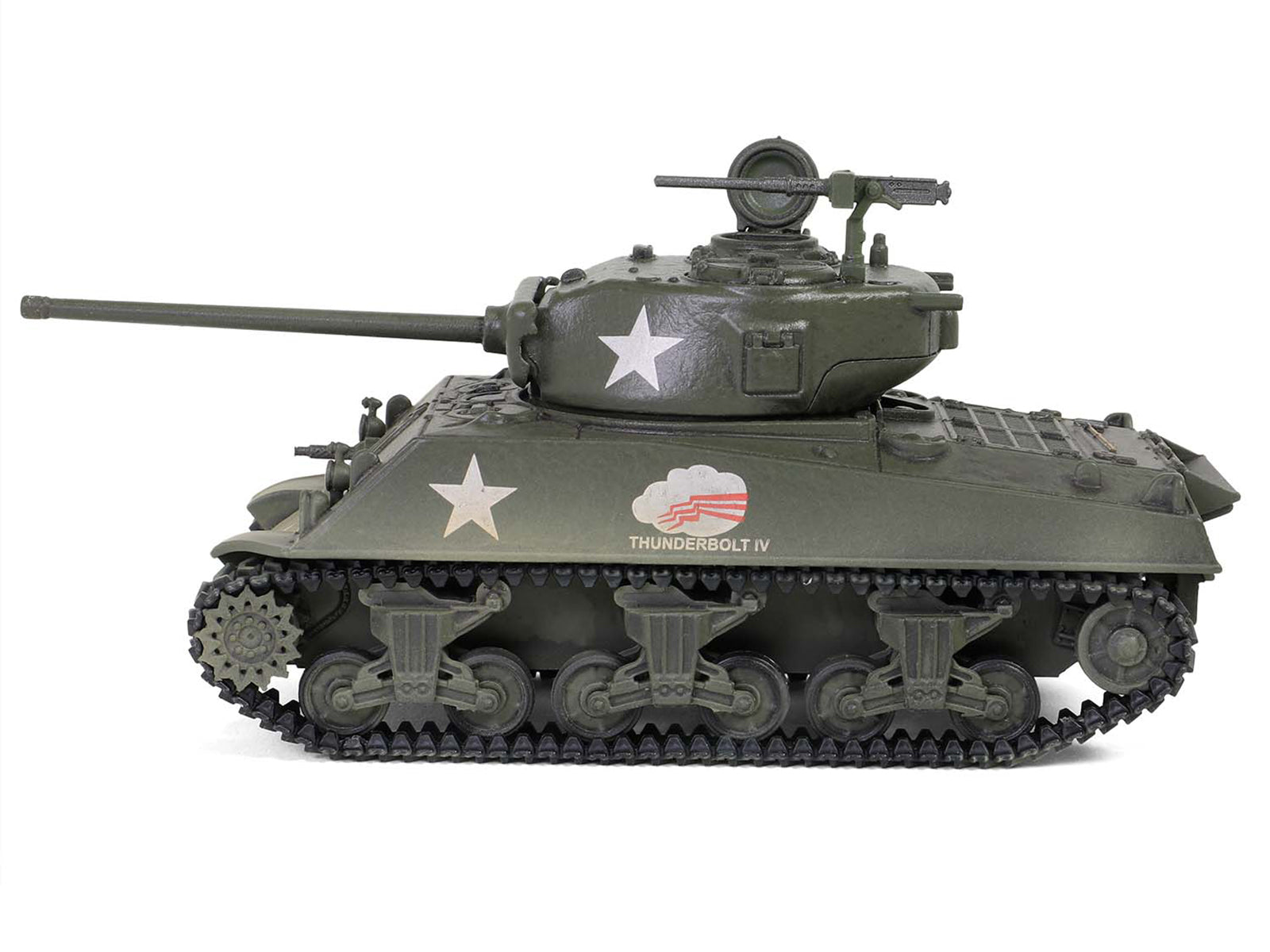 U.S. Sherman M4A3(76) Medium Tank "THUNDERBOLT IV 37th Tank Battalion 4th Armored Division Bastogne" (1944) United States Army "Mini AFV" Series 1/64 Diecast Model by Forces of Valor