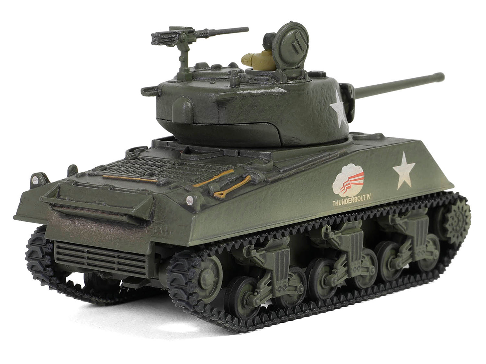 U.S. Sherman M4A3(76) Medium Tank "THUNDERBOLT IV 37th Tank Battalion 4th Armored Division Bastogne" (1944) United States Army "Mini AFV" Series 1/64 Diecast Model by Forces of Valor
