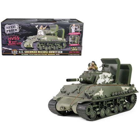 Sherman M4 (105) Howitzer Medium Tank "US Army 711th Tank Battalion Okinawa" (1945) "Engine Plus" Series 1/32 Diecast Model by Metal Proud