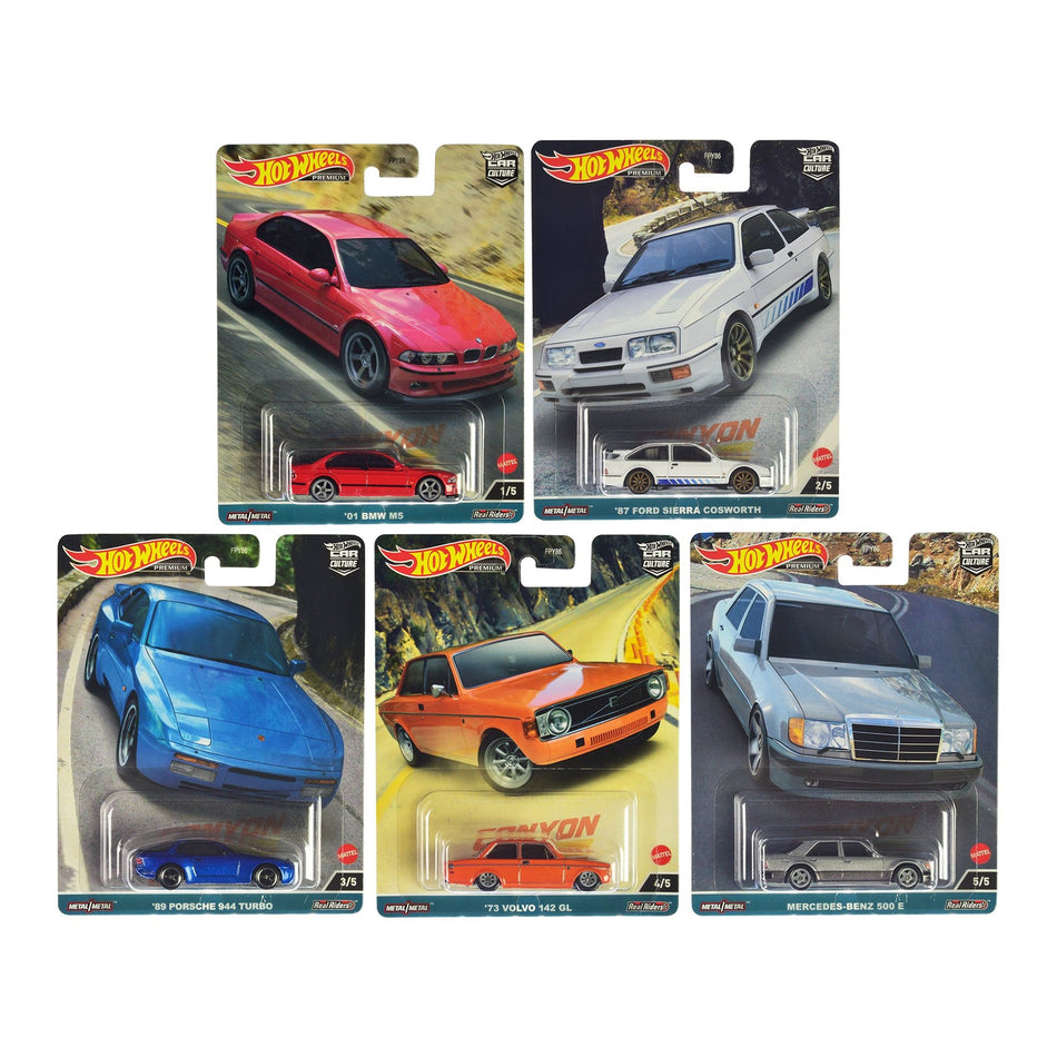 "Canyon Warriors" 5 piece Set "Car Culture" Series die cast model cars by Hot Wheels