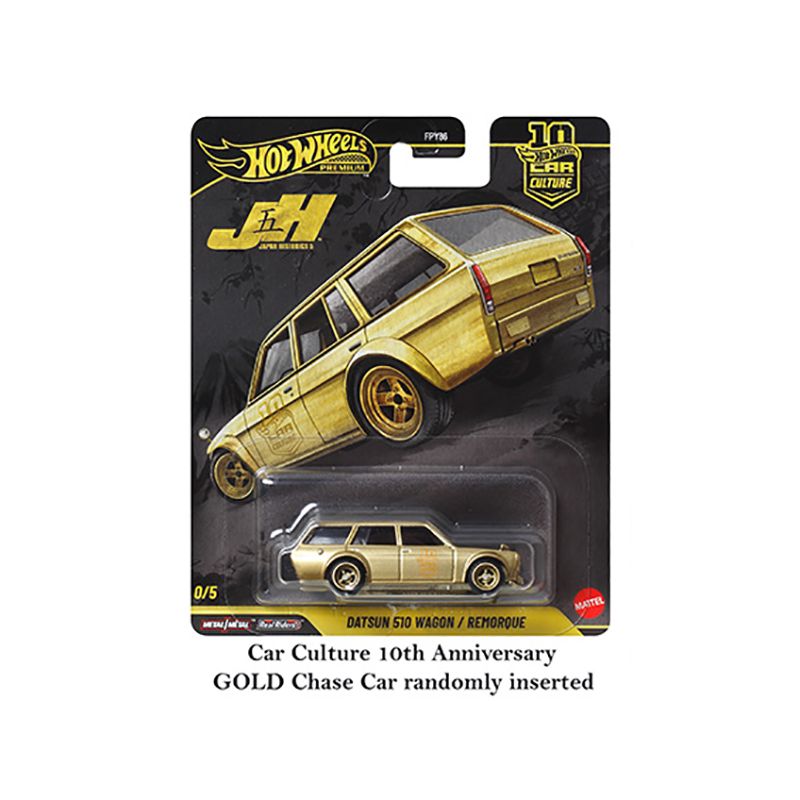 Hot Wheels Datsun 510 Wagon Gold Chase Car - Car Culture 10th Anniversary