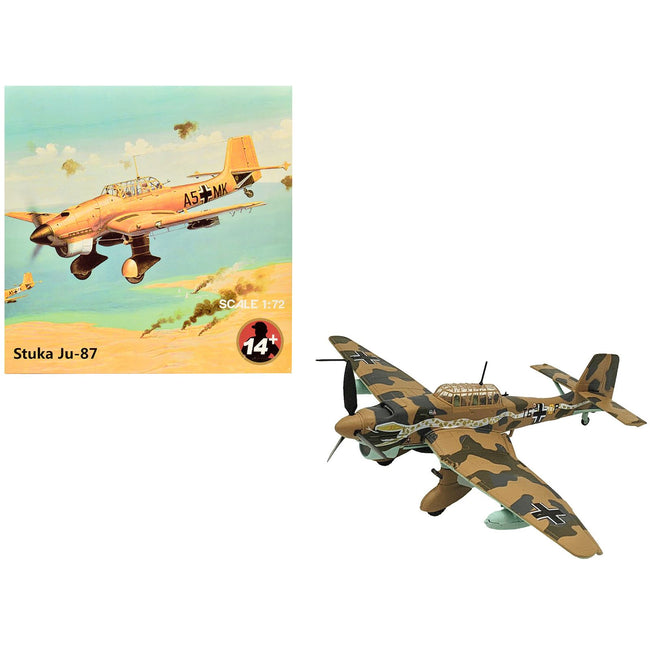 Junkers Ju 87R Trop Stuka Bomber Aircraft "Immelmann 6./StG 2 Libya" (1941) German Luftwaffe 1/72 Diecast Model Airplane