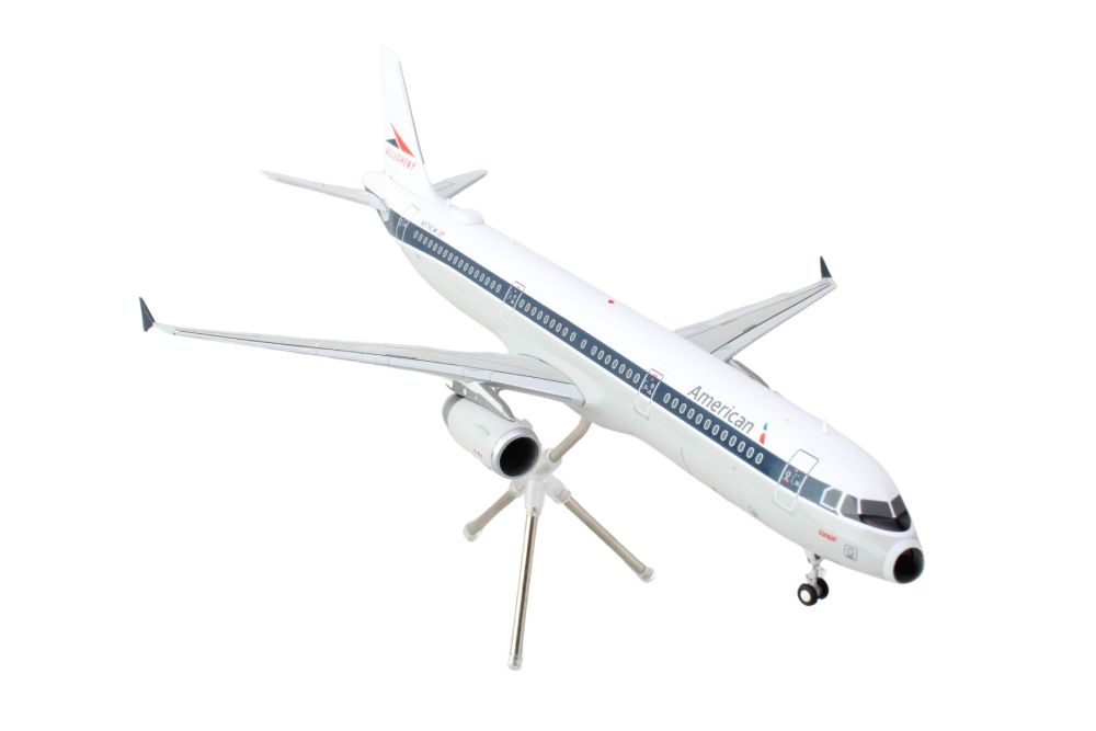 Airbus A321 Commercial Aircraft "American Airlines - Allegheny" (N579UW) White with Blue Stripes "Gemini 200" Series 1/200 Diecast Model Airplane by GeminiJets