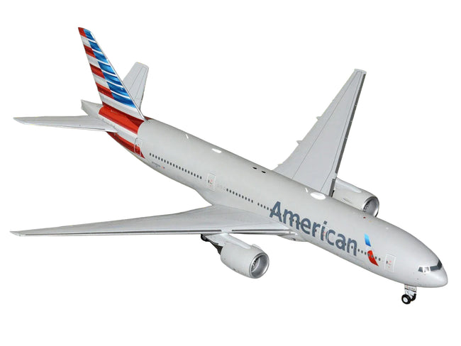 Boeing 777-200ER Commercial Aircraft "American Airlines" (N788AN) Silver with Striped Tail "Gemini 200" 1/200 Diecast Model Airplane by GeminiJets