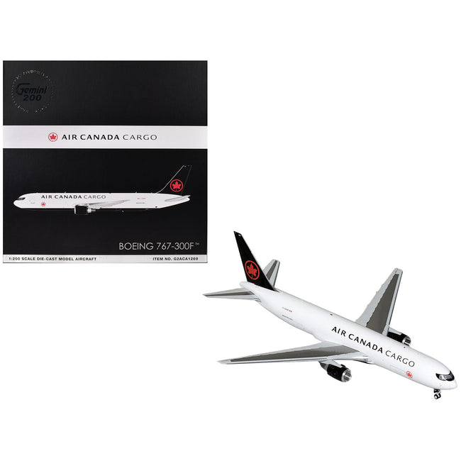 Boeing 767-300F Commercial Aircraft "Air Canada Cargo" (C-GXHM) White with Black Tail "Gemini 200" Series 1/200 Diecast Model Airplane by GeminiJets