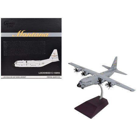 Lockheed C-130H3 Hercules Transport Aircraft "Montana Air National Guard, Great Falls ANGB" United States Air Force "Gemini 200" Series 1/200 Diecast Model Airplane by GeminiJets