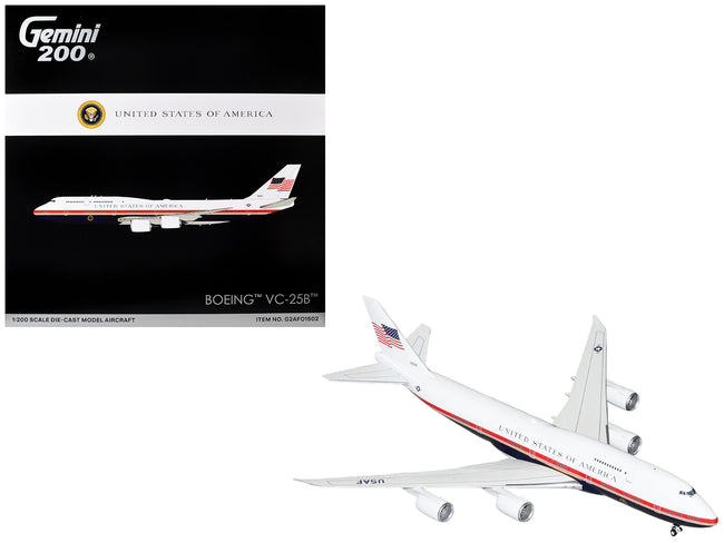 Boeing VC25B Transport Aircraft "Air Force One" (31000) United States Air Force "Gemini 200" Series 1/200 Diecast Model by GeminiJets