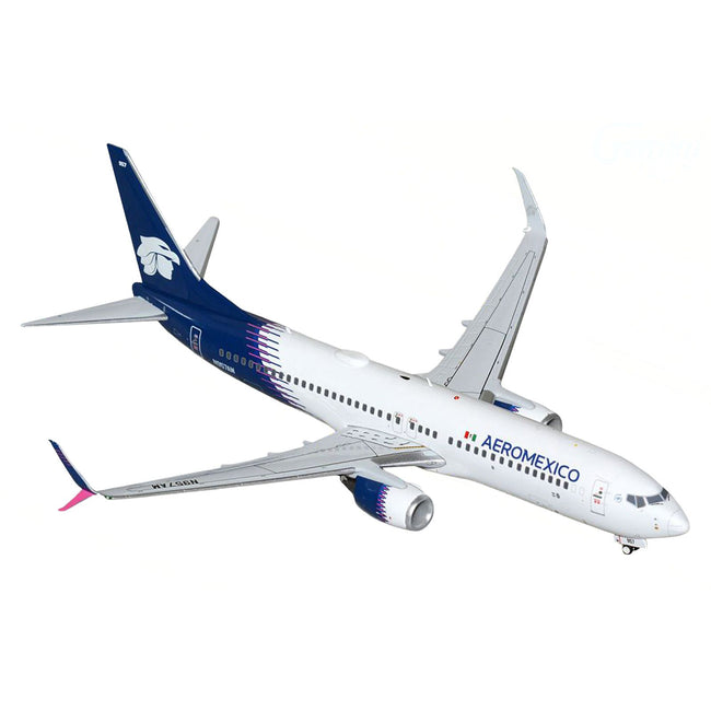 Boeing 737-800 Commercial Aircraft "AeroMexico" (N957AM) White with Dark Blue Tail "Gemini 200" Series 1/200 Diecast Model Airplane by GeminiJets