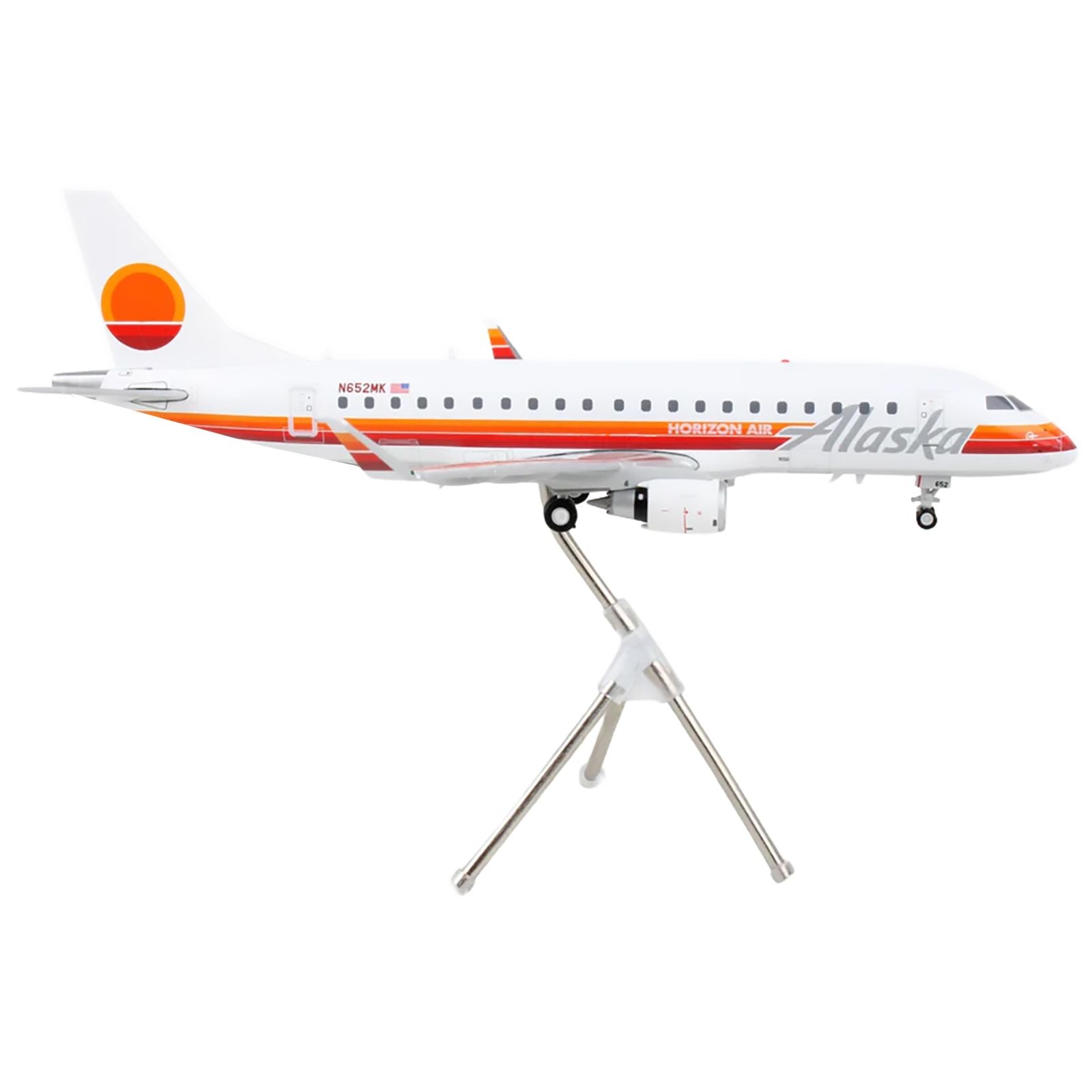 Alaska Airlines G2ASA1205-3 model airplane on stand