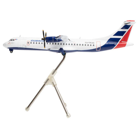 Cubana ATR 72 model airplane on stand
