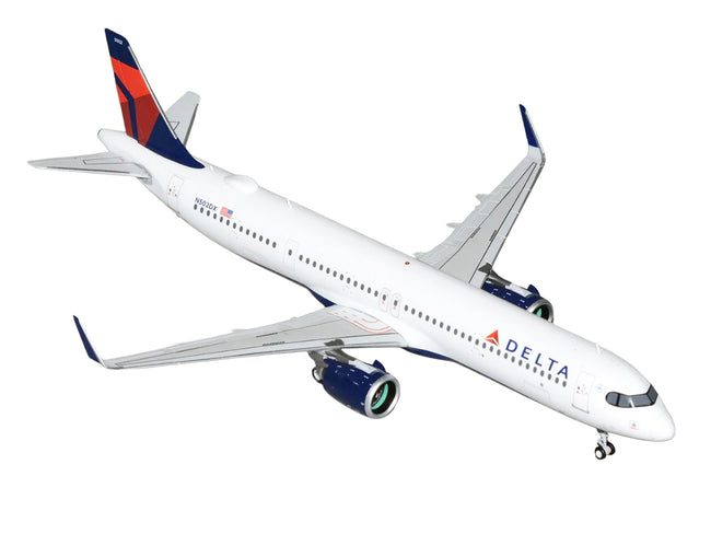 Airbus A321neo Commercial Aircraft "Delta Air Lines" (N502DX) White with Blue and Red Tail "Gemini 200" 1/200 Diecast Model Airplane by GeminiJets