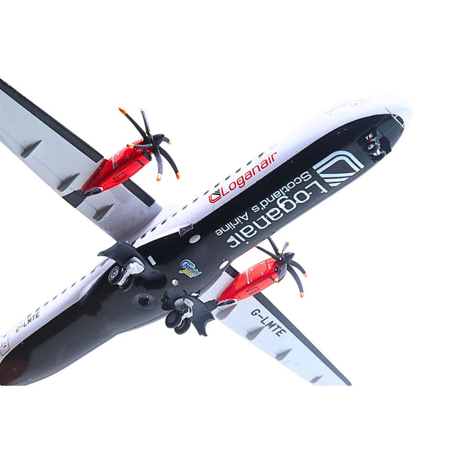 ATR 72-600 Commercial Aircraft "Loganair - Scotland's Airline" (G-LMTE) White with Red Plaid Tail "Gemini 200" Series 1/200 Diecast Model Airplane by GeminiJets
