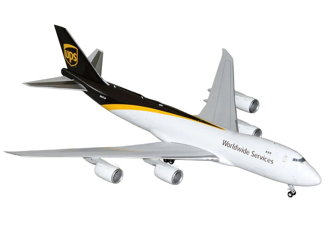 Boeing 747-8F Commercial Aircraft "UPS Worldwide Services" (N607UP) White with Brown Tail "Gemini 200" Series 1/200 Diecast Model by GeminiJets