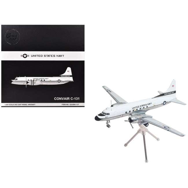Convair C-131 Samaritan Transport Aircraft "United States Navy - NAS Guantanamo Bay" (141017) White and Gray "Gemini 200" Series 1/200 Diecast Model Airplane by GeminiJets