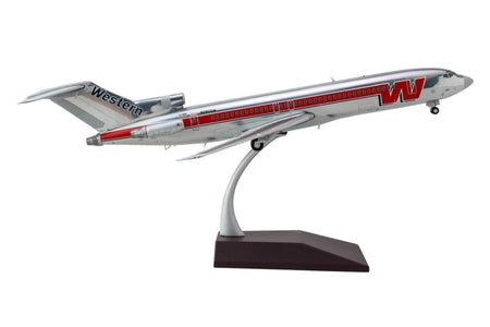 Boeing 727-200 Commercial Aircraft "Western Airlines" (N2805W) Silver with Red Stripes "Gemini 200" Series 1/200 Diecast Model Airplane by GeminiJets