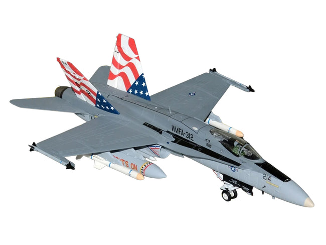 Boeing F/A-18C Hornet Fighter Aircraft "VMFA-312 Checkerboards" (165214) United States Marine Corps "Gemini Aces" Series 1/72 Diecast Model Airplane by GeminiJets