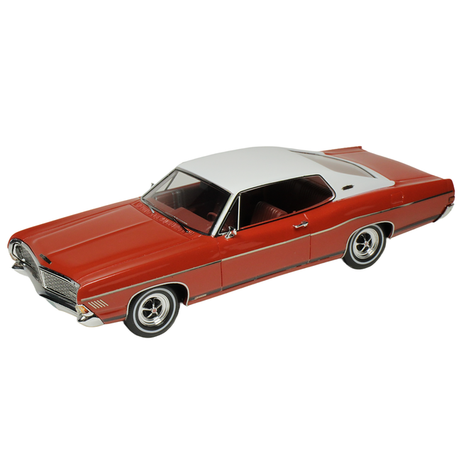 1968 Ford Galaxie 500 XL Candy Apple Red with White Top and Red Interior Limited Edition to 200 pieces Worldwide 1/43 Model Car by Goldvarg Collection