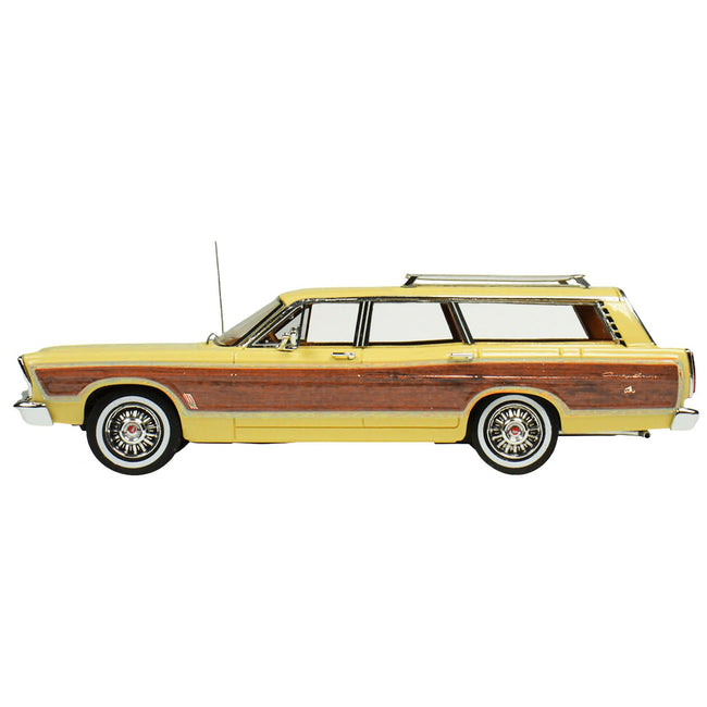 1967 Ford Country Squire Wagon Springtime Yellow with Woodgrain Sides Limited Edition to 200 pieces Worldwide 1/43 Model Car by Goldvarg Collection