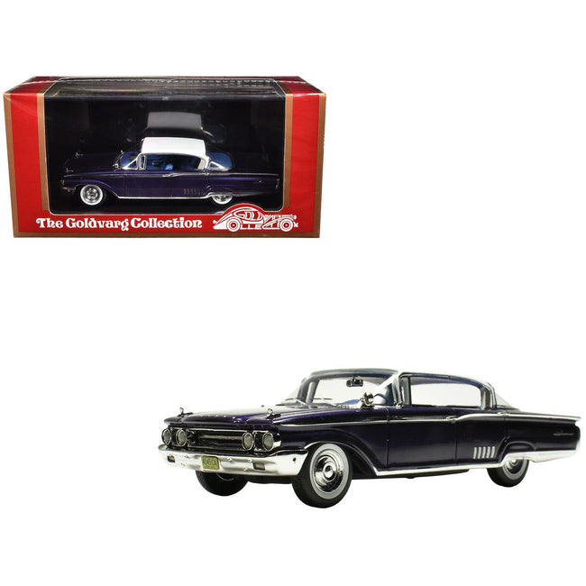 1960 Mercury Park Lane 4 Door Sedan Marine Blue Metallic with White Top and Blue Interior Limited Edition to 200 pieces Worldwide 1/43 Model Car by Goldvarg Collection