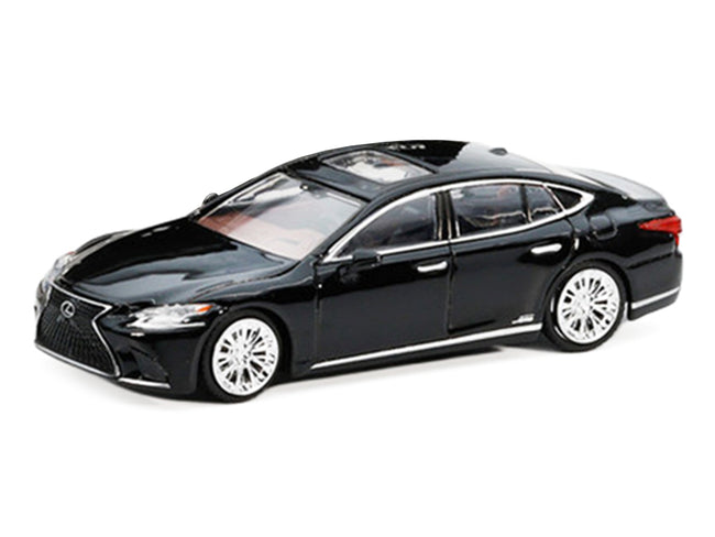 Lexus LS500h Black with Sunroof 1/64 Diecast Model Car by GCD x Enchery