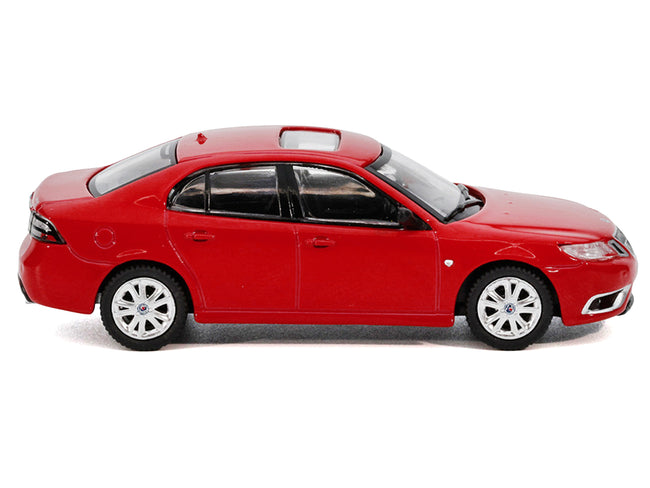 2008 Saab 9-3 Aero Sedan Red with Sunroof 1/64 Diecast Model Car by GCD x Enchery