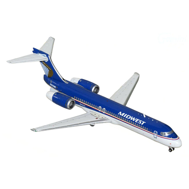 Boeing 717-200 Commercial Aircraft "Midwest Airlines" (N920ME) Blue and White 1/400 Diecast Model Airplane by GeminiJets