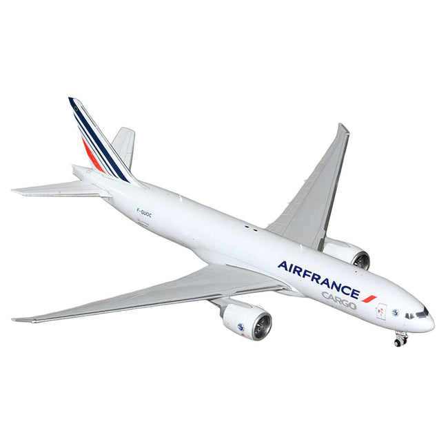 Boeing 777F Commercial Aircraft "Air France Cargo" (F-GUOC) White with Red and Blue Striped Tail 1/400 Diecast Model Airplane by GeminiJets