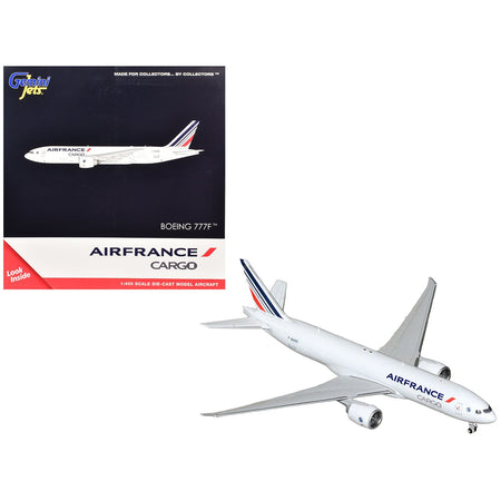 Boeing 777F Commercial Aircraft "Air France Cargo" (F-GUOC) White with Red and Blue Striped Tail 1/400 Diecast Model Airplane by GeminiJets