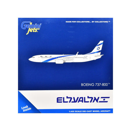 GJ2299-BOX El Al Boeing 737-800 Die-Cast Model Aircraft