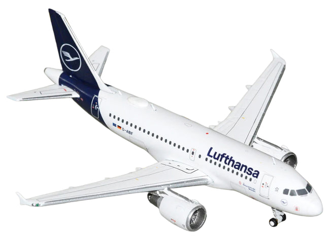 Airbus A319-100 Commercial Aircraft "Lufthansa" (D-AIBF) White with Dark Blue Tail 1/400 Diecast Model Airplane by GeminiJets