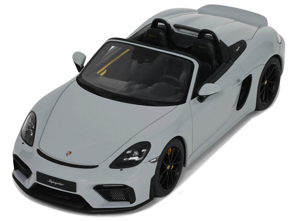 2019 Porsche 718 Spyder Gray 1/18 Model Car by GT Spirit