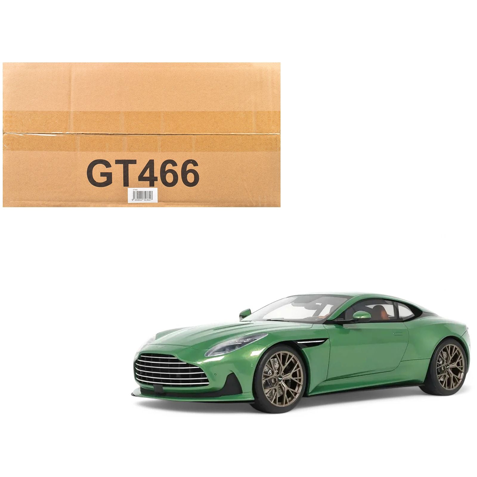 2023 Aston Martin DB12 Green Metallic 1/18 Model Car by GT Spirit