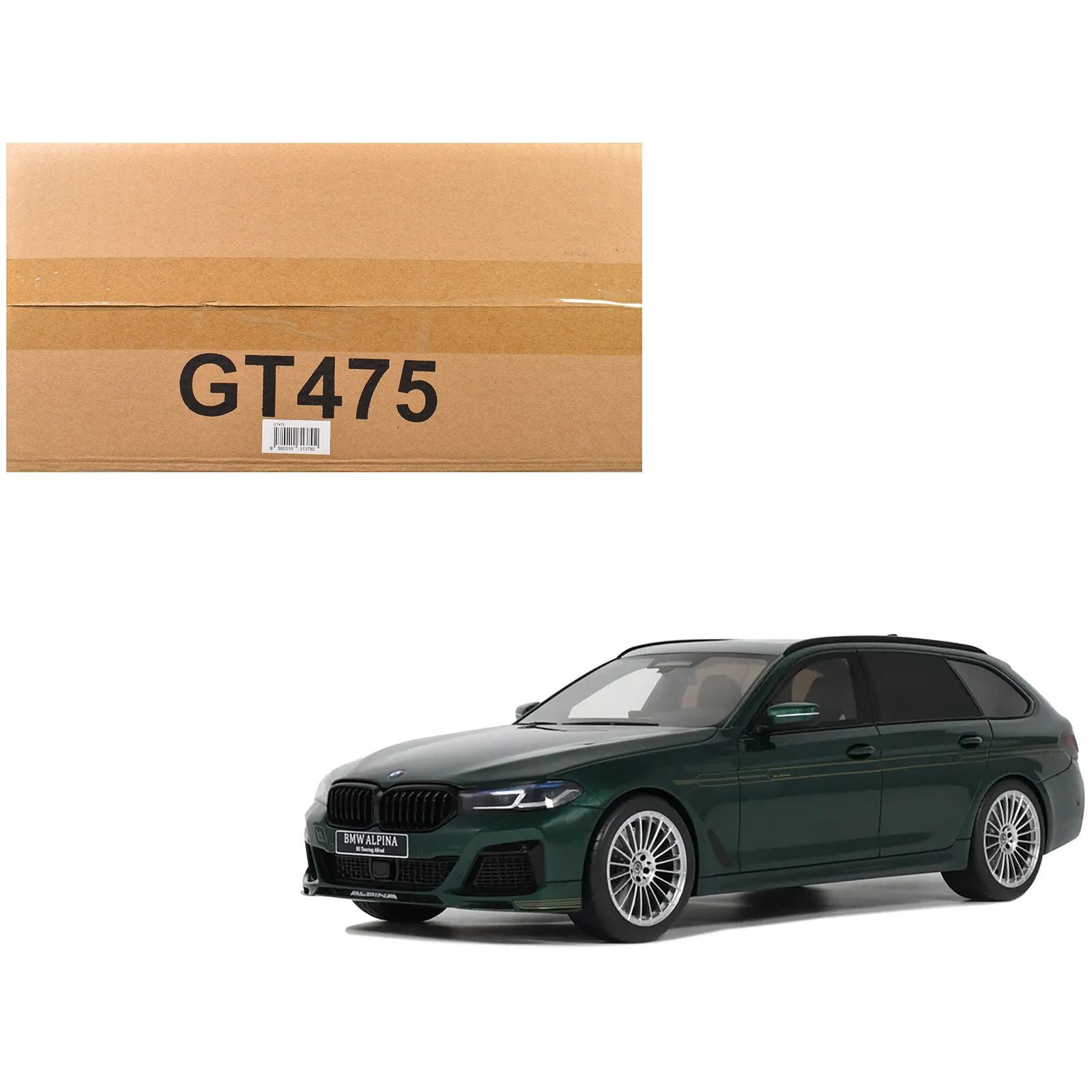 2023 BMW Alpina B5 Touring Green Metallic 1/18 Model Car by GT Spirit