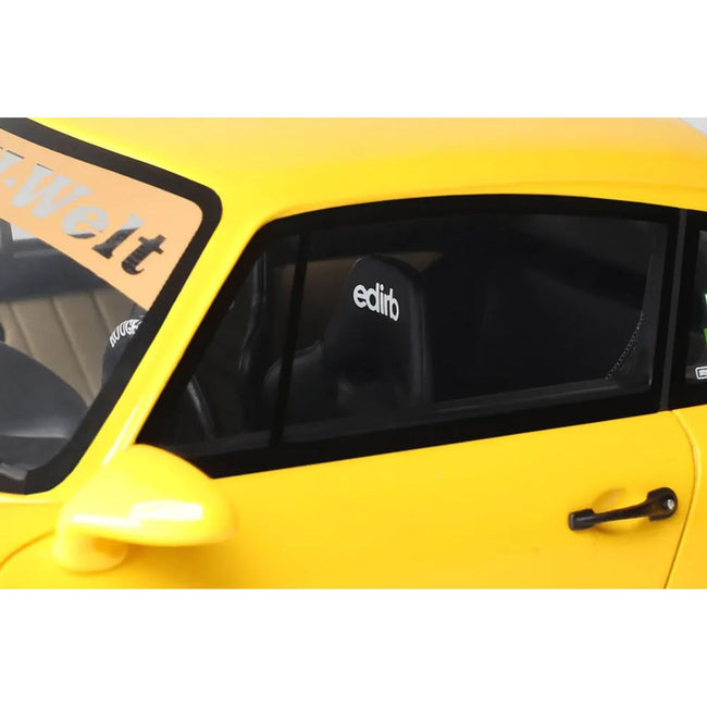 2024 Porsche 911 (964) RWB "Qeema" Yellow 1/18 Model Car by GT Spirit