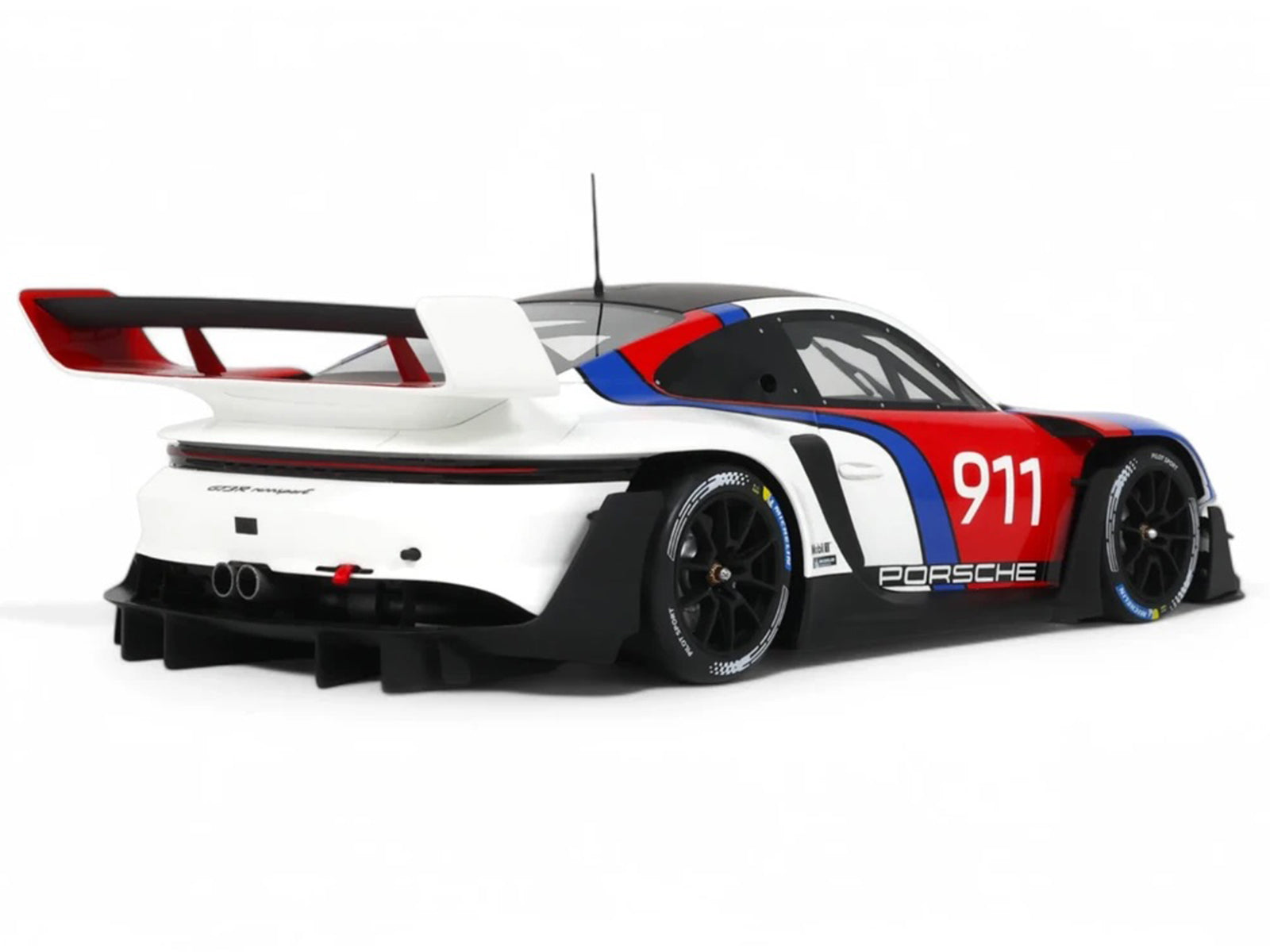 Porsche 911 GT495-5 race car, rear view