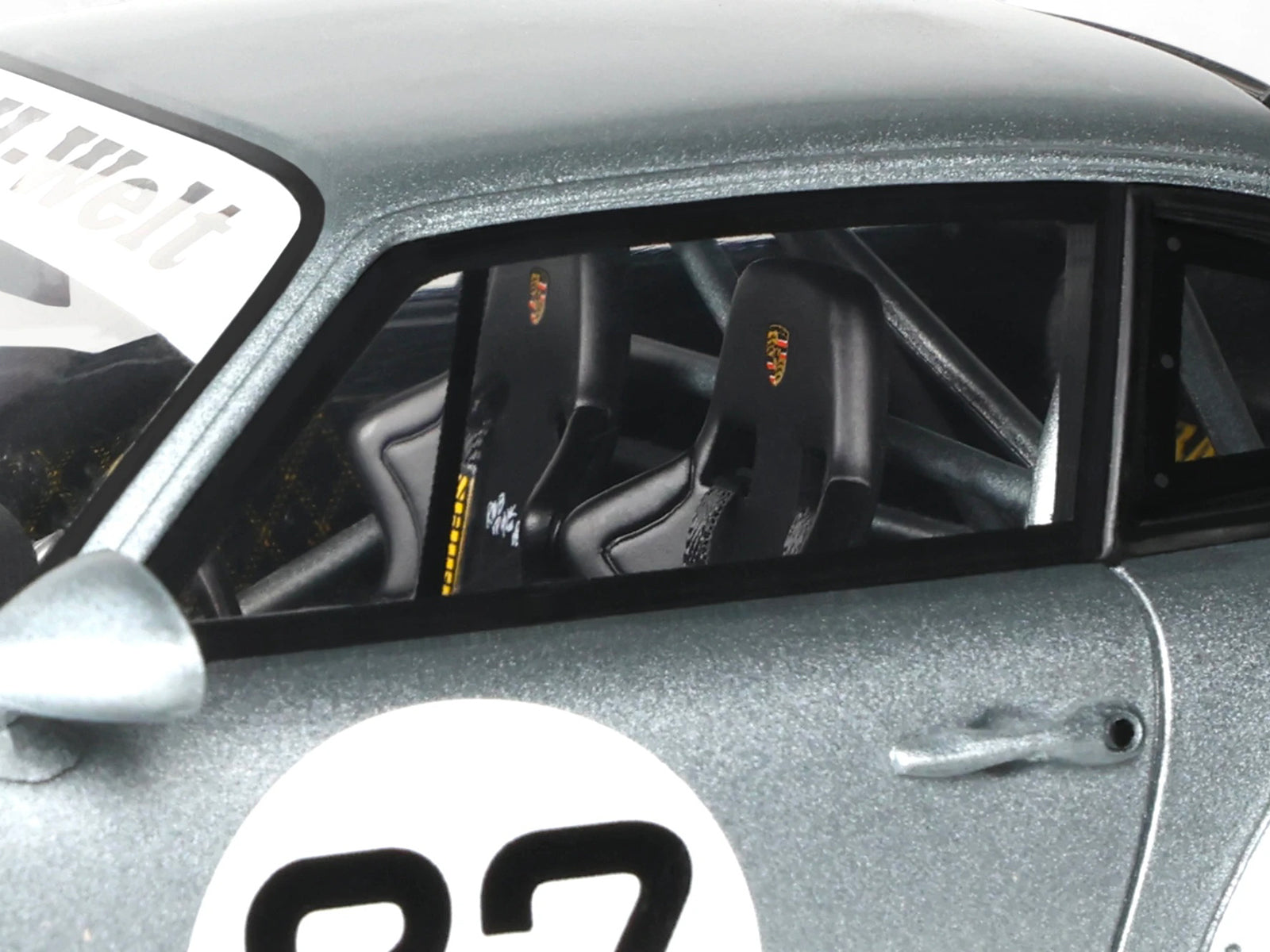 GT522-3 race car interior with 27 number