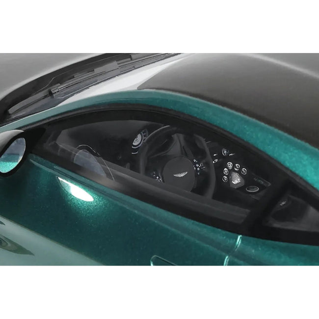 2023 Aston Martin Vantage V12 British Racing Green with Black Hood and Top 1/18 Model Car by GT Spirit