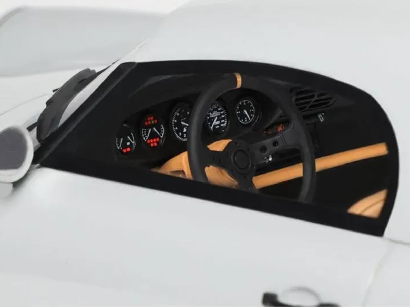 GT924-2 Car Interior with dashboard and steering wheel