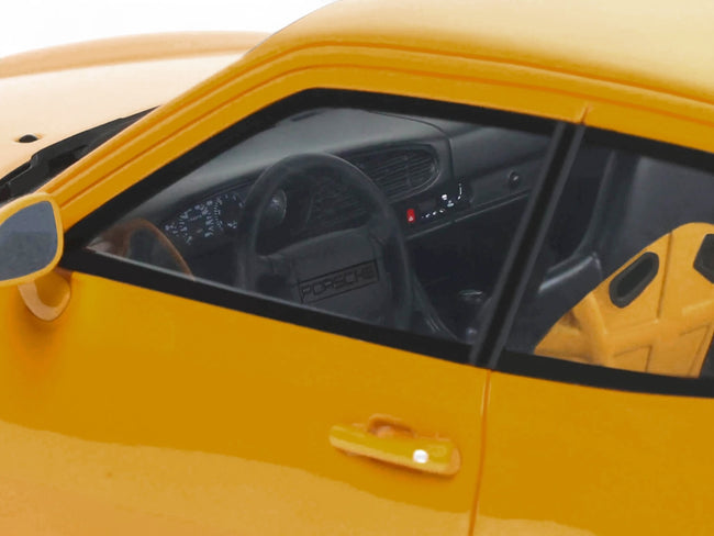 1993 Porsche 968 Turbo S Yellow 1/18 Model Car by GT Spirit