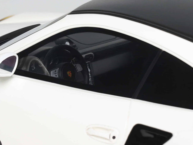 2024 Porsche 911 Turbo LB-Works White with Black Top 1/18 Model Car by GT Spirit