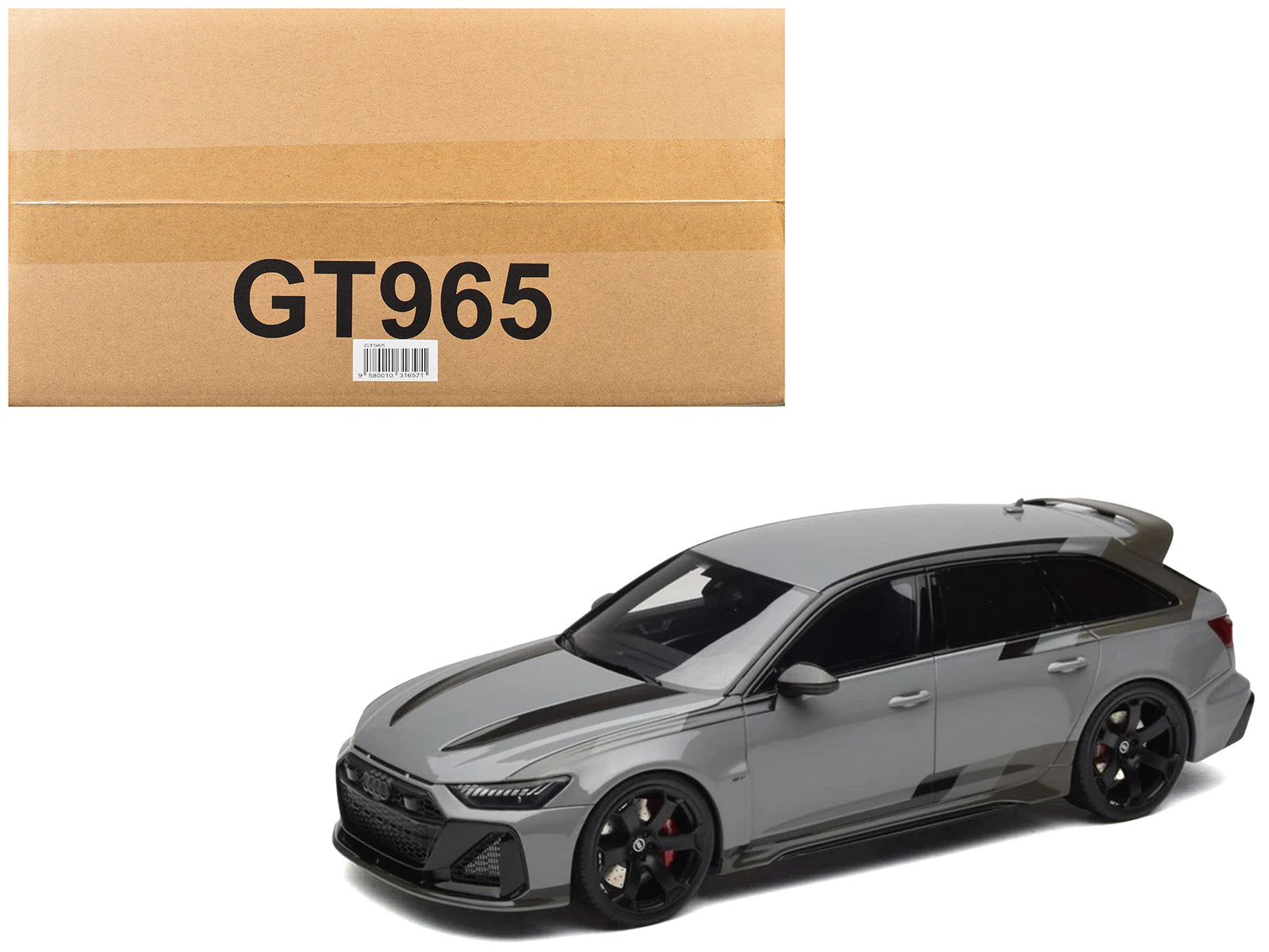 2024 Audi RS 6 GT Gray 1/18 Model Car by GT Spirit