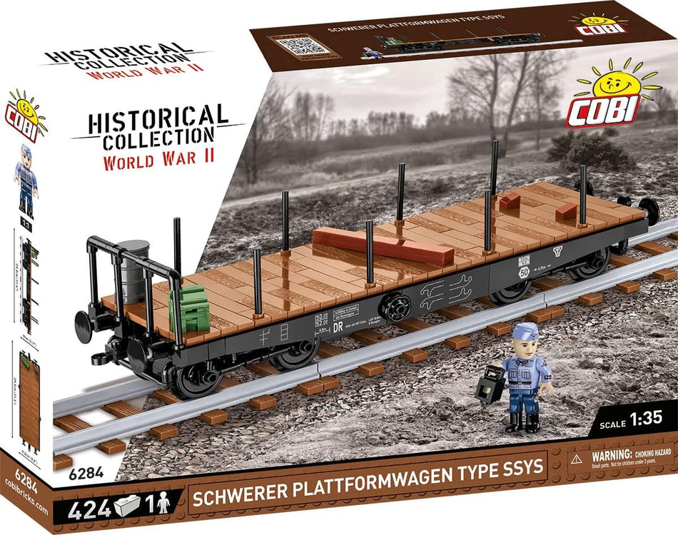 Cobi 424pcs Trains Schwerer Plattformwagen