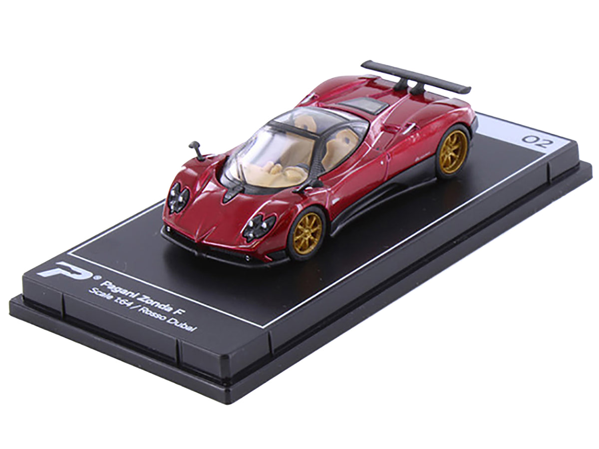 Pagani Zonda F Rosso Dubai Red Metallic "Hypercar League Collection" 1/64 Diecast Model Car by PosterCars