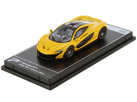 McLaren P1 Volcano Yellow Metallic with Black Top "Hypercar League Collection" 1/64 Diecast Model Car by PosterCars