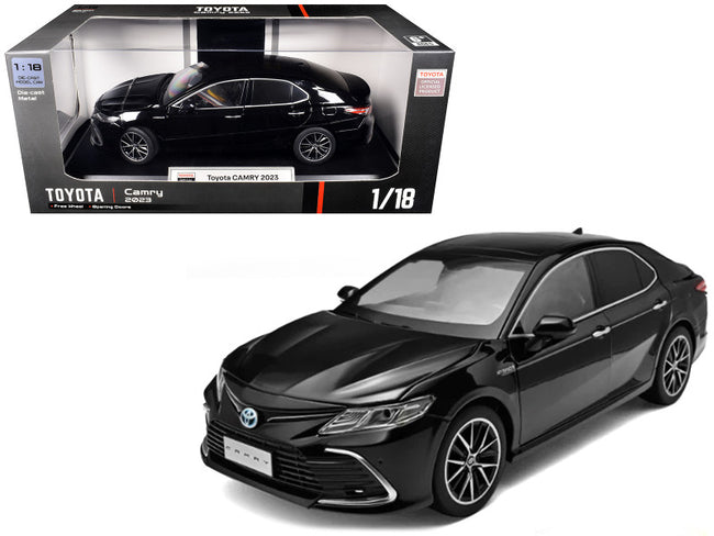 2023 Toyota Camry Hybrid Black 1/18 Diecast Model Car by Heimanba