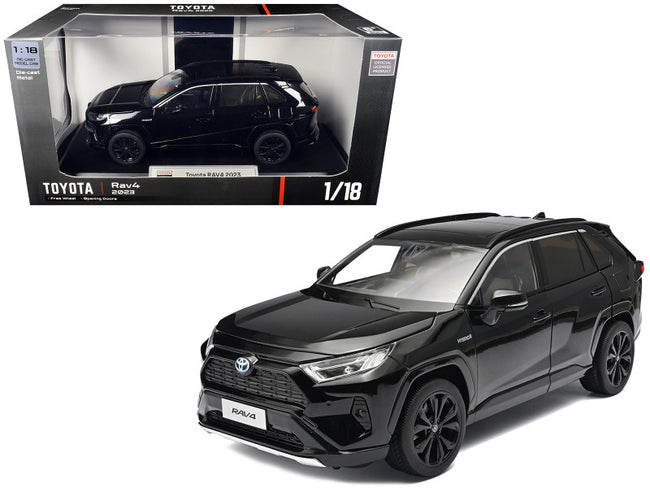 2023 Toyota Rav4 Hybrid Black 1/18 Diecast Model Car by Heimanba