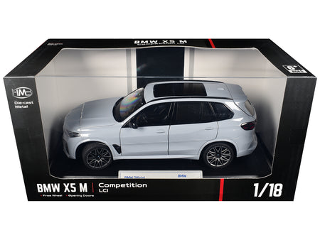 BMW X5 M Competition LCI Gray with Moonroof 1/18 Diecast Model Car by Heimanba