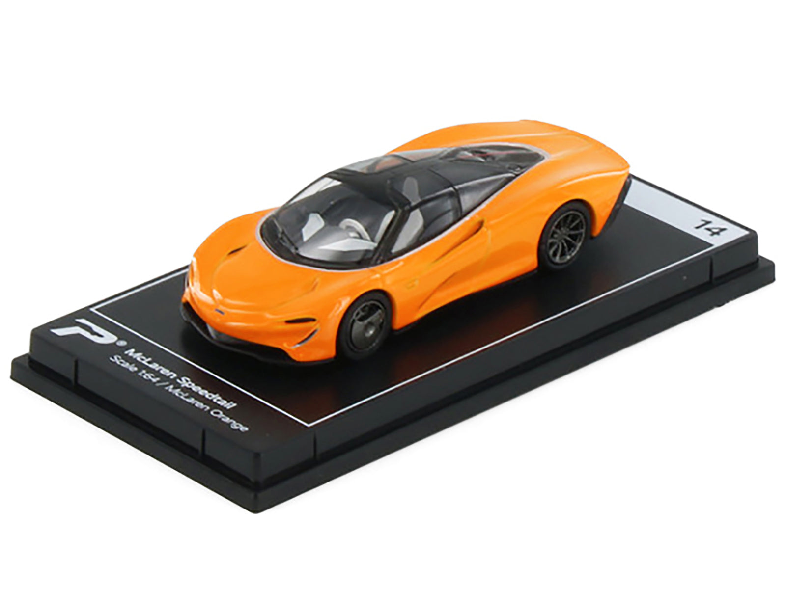 McLaren Speedtail McLaren Orange with Black Top "Hypercar League Collection" 1/64 Diecast Model Car by PosterCars