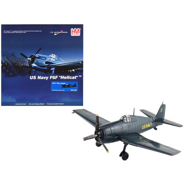Grumman F6F-5 Hellcat Fighter Aircraft "Blue Angels #2" (1946) United States Navy "Air Power Series" 1/72 Diecast Model by Hobby Master