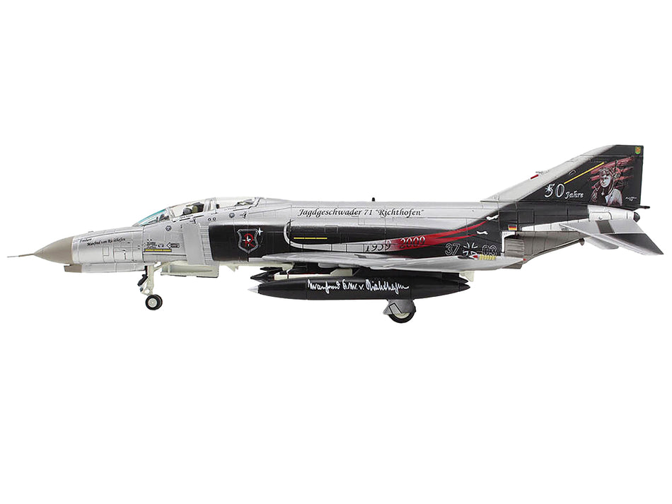 McDonnell Douglas F-4F Phantom II Fighter-Bomber Aircraft "JG-71 50th Anniversary Luftwaffe" (2009) German Air Force "Air Power Series" 1/72 Diecast Model by Hobby Master